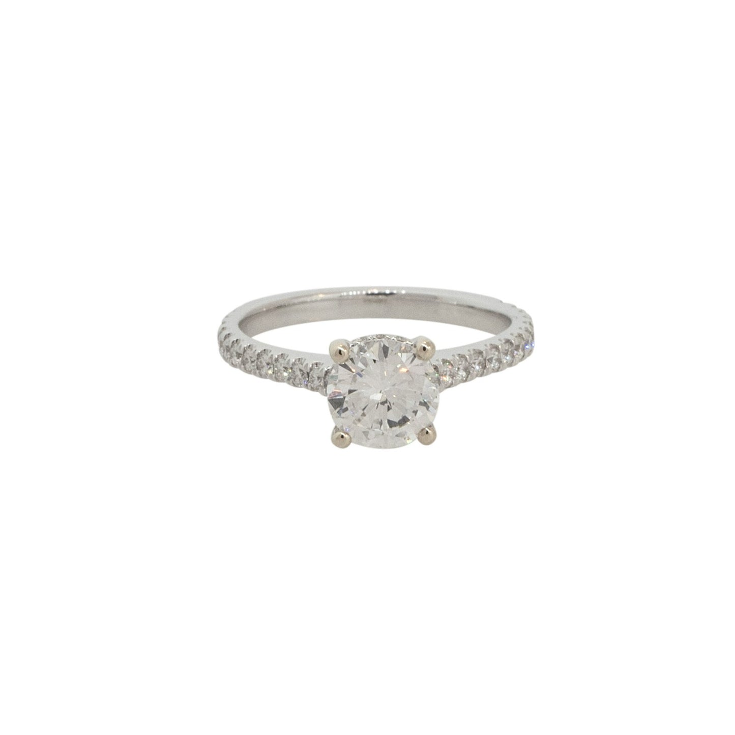 1.69ct Round Brilliant Diamond Engagement Ring — GIA Certified, 18k White Gold