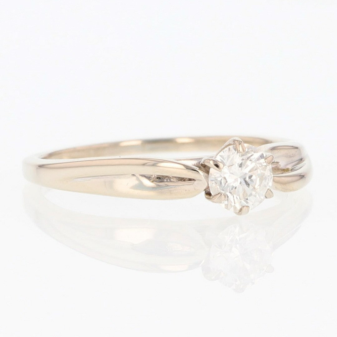0.51ct Round Brilliant Diamond Solitaire Ring — GIA Certified, 14k White Gold