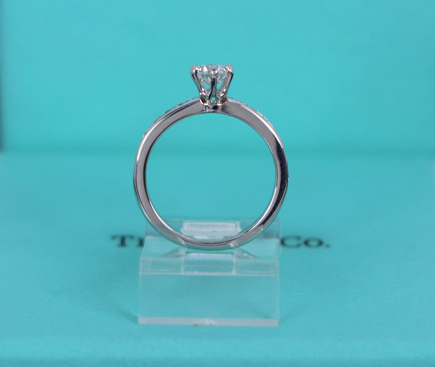 0.35ct Round Brilliant Diamond Channel Engagement Ring — GIA Certified, Platinum
