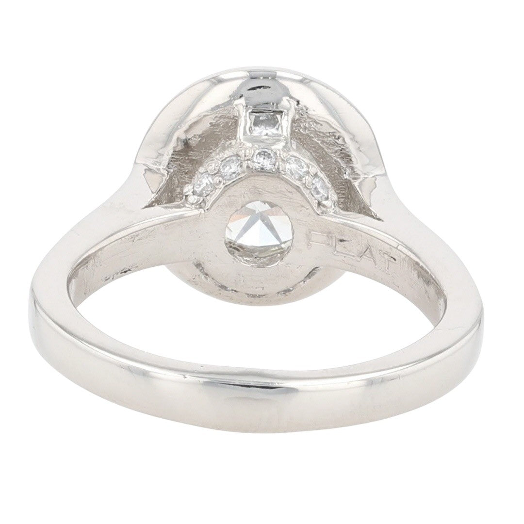 2.62ct Round Brilliant Diamond Halo Engagement Ring — GIA Certified, Platinum