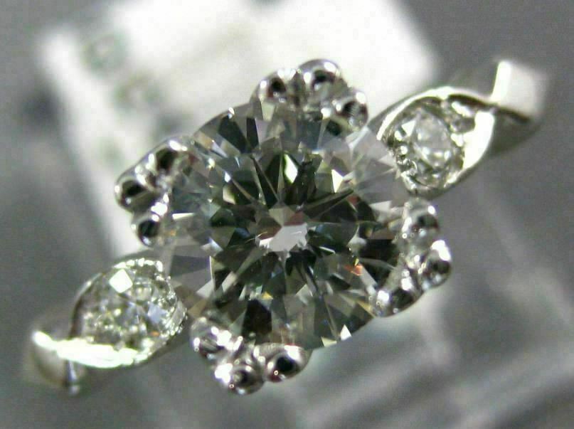 0.94ct Round Brilliant Diamond Fishtail Engagement Ring — GIA Certified, Platinum