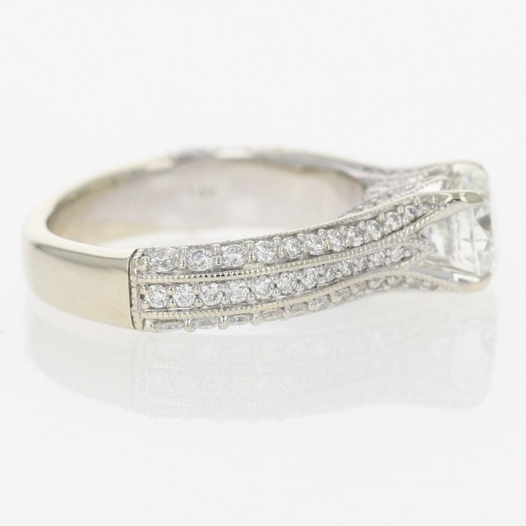 1.22ct Round Brilliant Diamond Engagement Ring — GIA Certified, 14k White Gold
