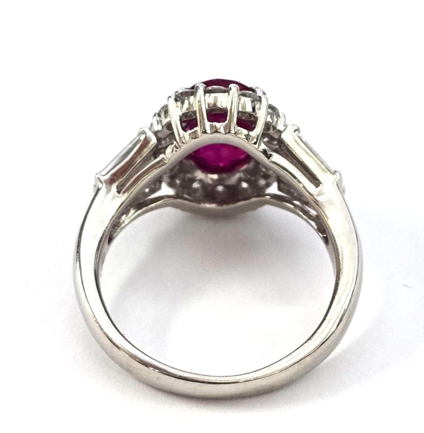 2.01ct Oval Ruby & Diamond Ring — GIA Certified, Platinum
