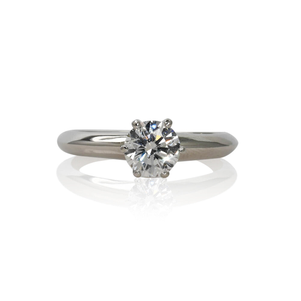 0.77ct Round Brilliant Diamond Solitaire Ring — GIA Certified, Platinum