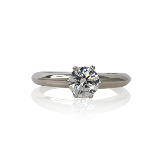 0.77ct Round Brilliant Diamond Solitaire Ring — GIA Certified, Platinum