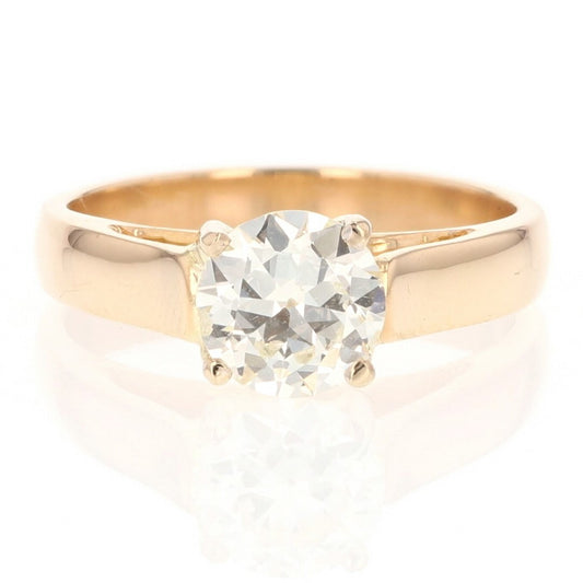 1.10ct Circular Brilliant Diamond Engagement Ring — GIA Certified, 18k Yellow Gold