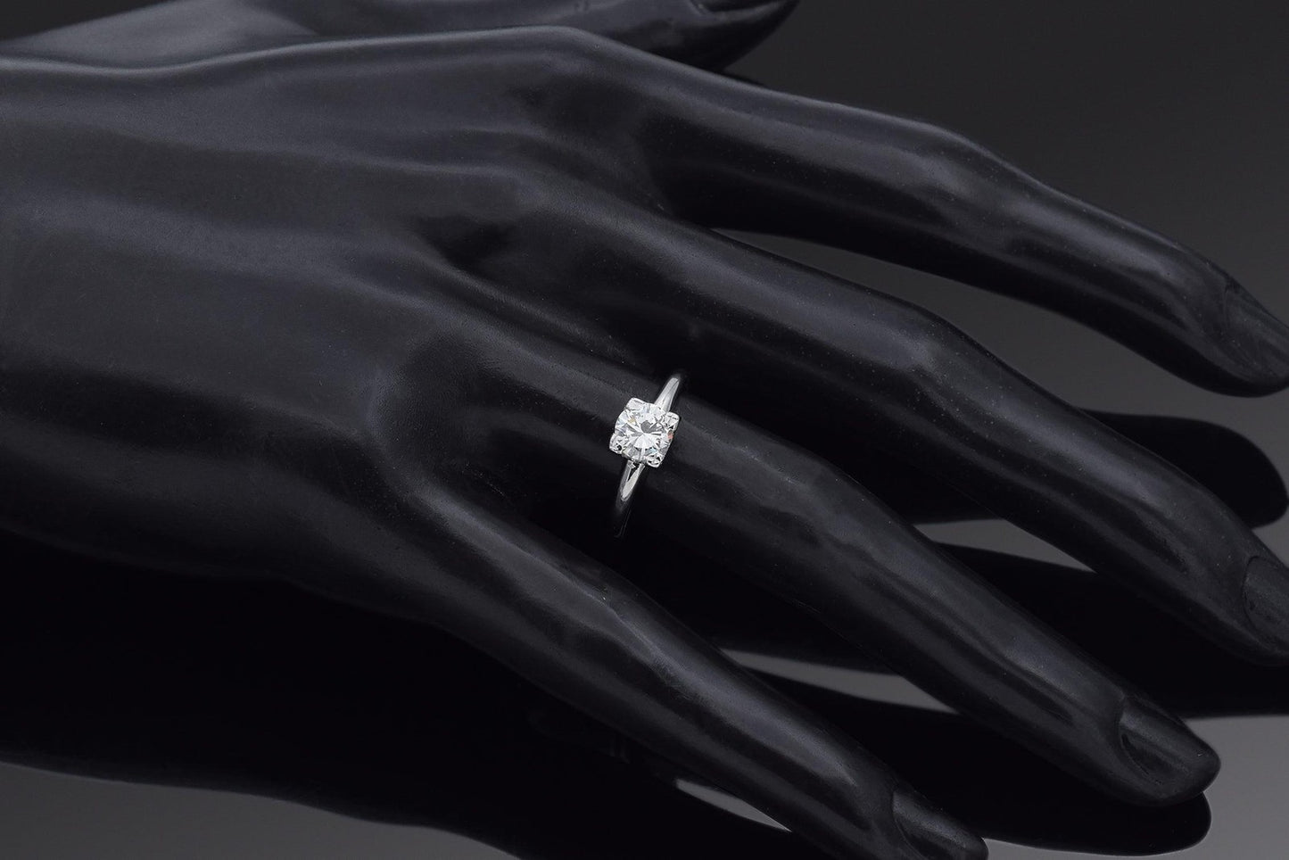 0.71ct Round Brilliant Champagne Diamond Vintage Ring — GIA Certified, Platinum