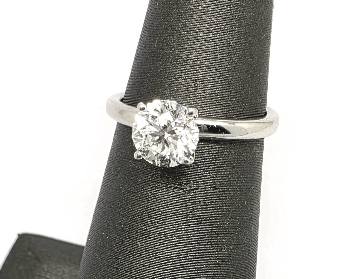 1.00ct Round Brilliant Diamond Solitaire Ring — GIA Certified, 14k White Gold