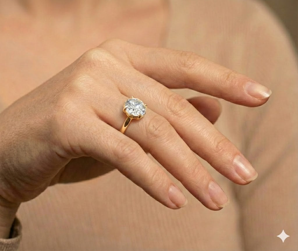 4.07ct Round Brilliant Diamond Solitaire Ring — GIA Certified, 18k Yellow Gold