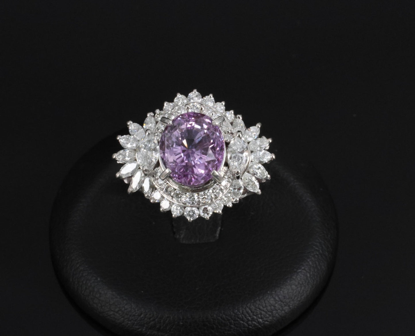 5.26ct Oval Sapphire & 1.43ct Diamond Cocktail Ring — GIA Certified, Platinum