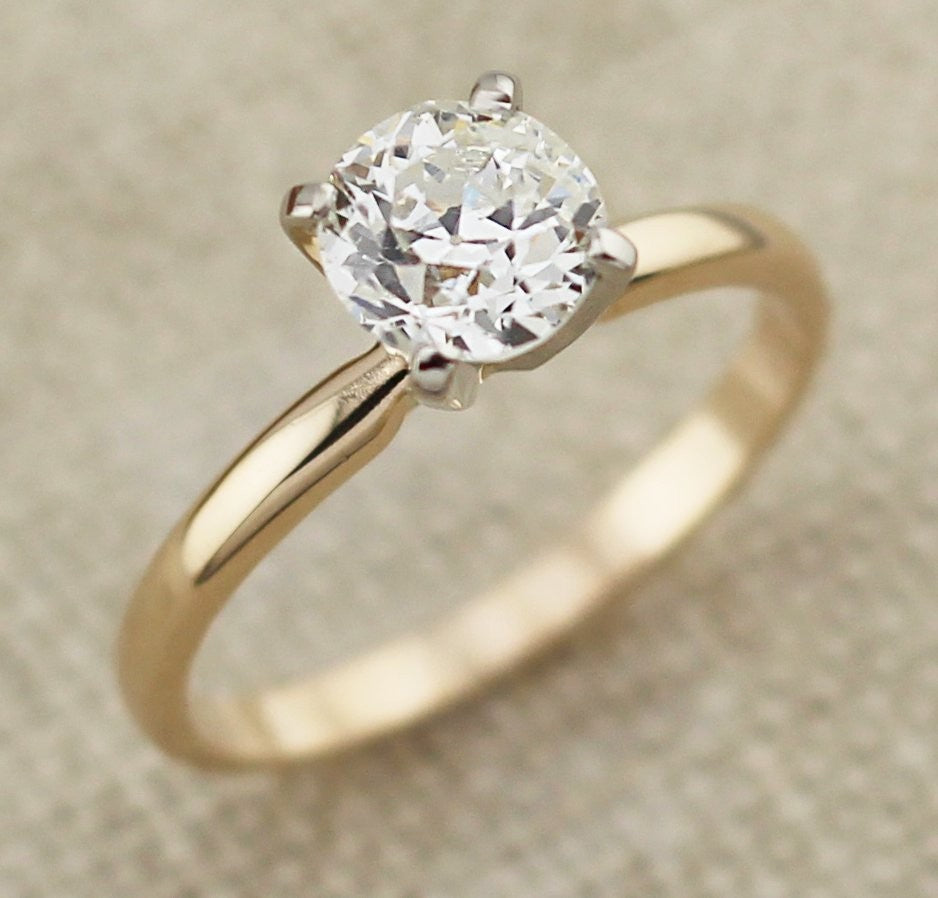 1.14ct Old European Cut Diamond Art Deco Ring — GIA Certified, Platinum