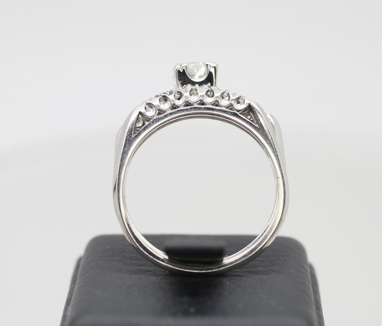 0.82ct Round Brilliant Fancy Dark Gray-Yellowish Green Diamond Art Deco Ring — GIA Certified, Platinum