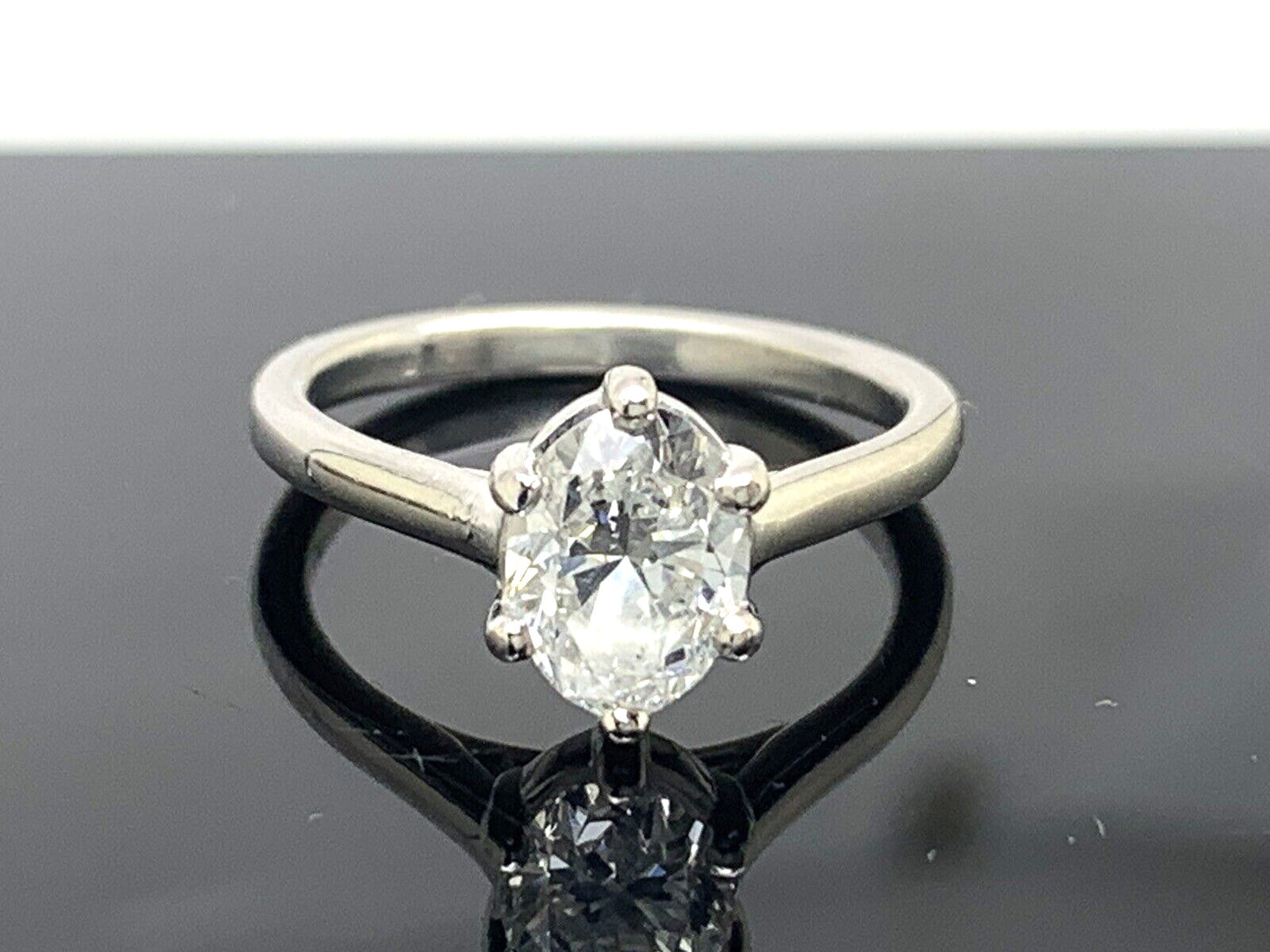 0.96ct Oval Diamond Solitaire Ring — GIA Certified, Platinum