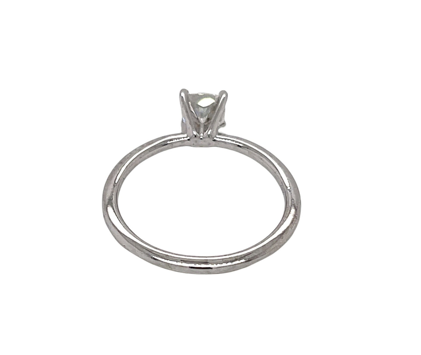 1.00ct Cushion Diamond Solitaire Ring — GIA Certified, 18k White Gold