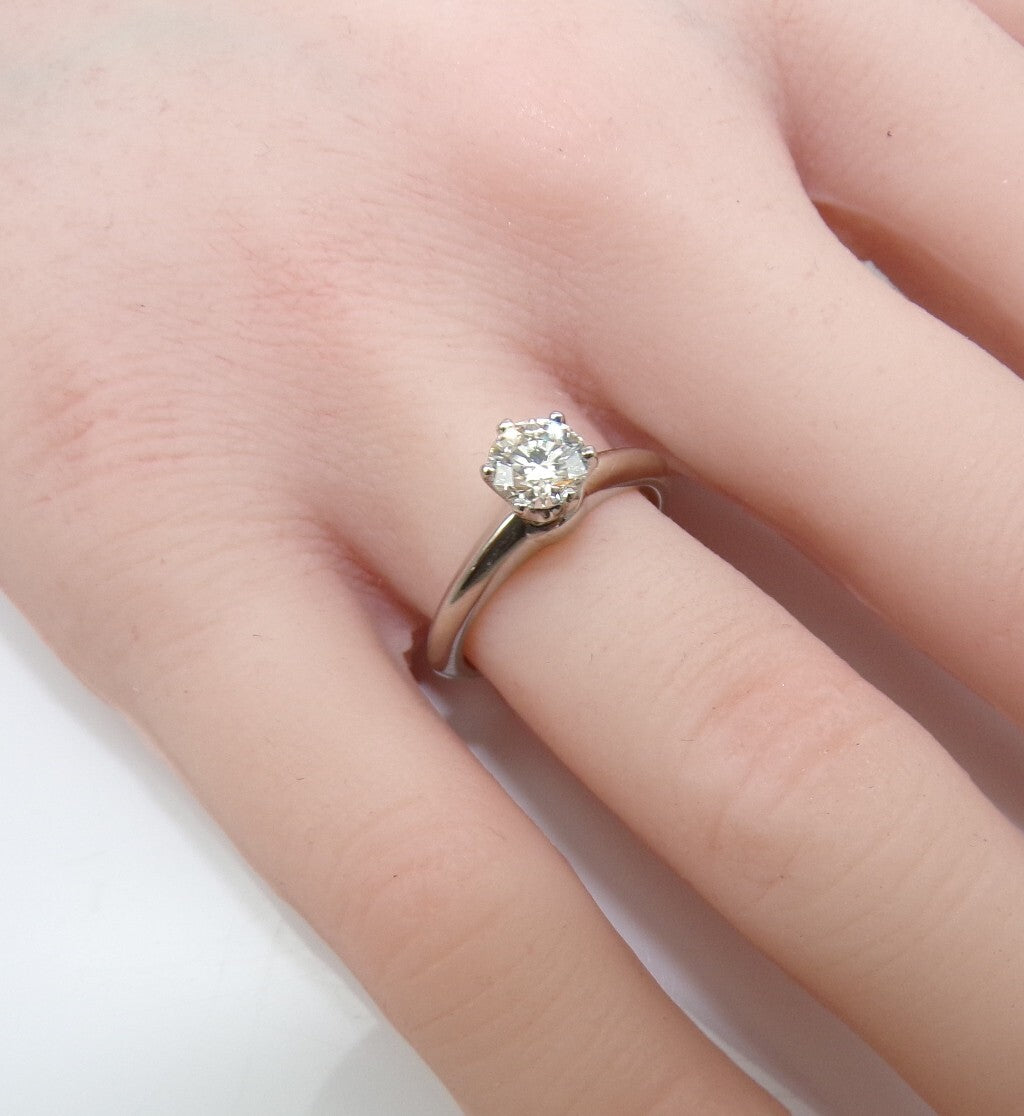 0.64ct Round Brilliant Diamond Solitaire Ring — GIA Certified, Platinum