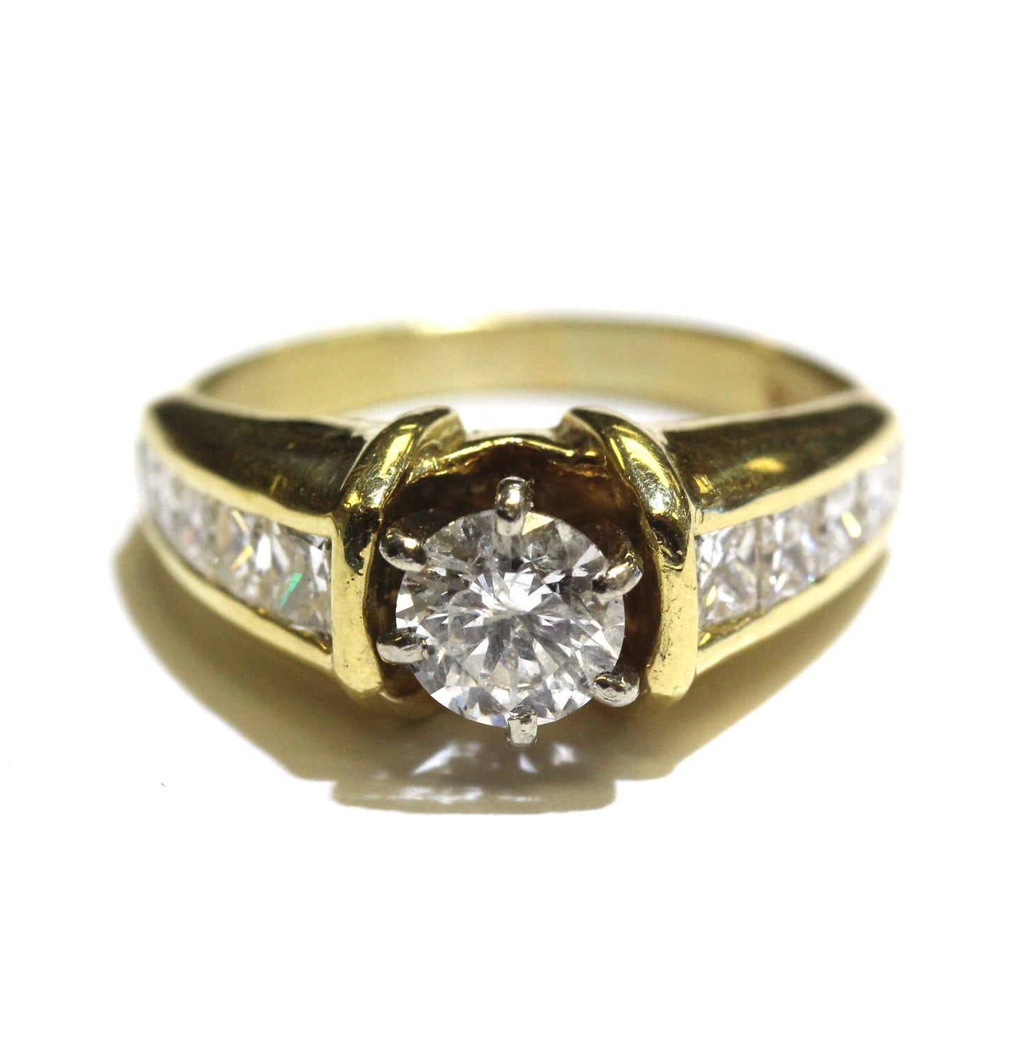 0.70ct Round Brilliant Diamond Engagement Ring — GIA Certified, 14k Yellow Gold